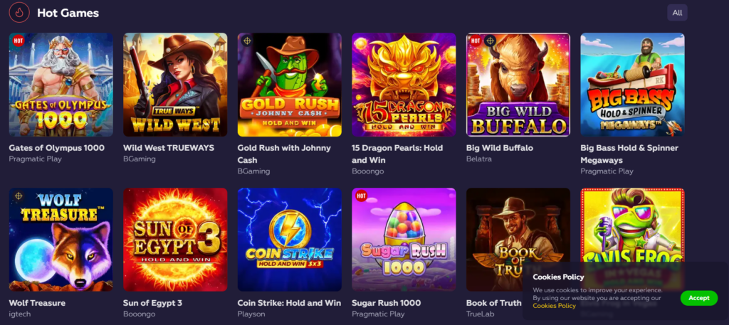 Playfina casino games